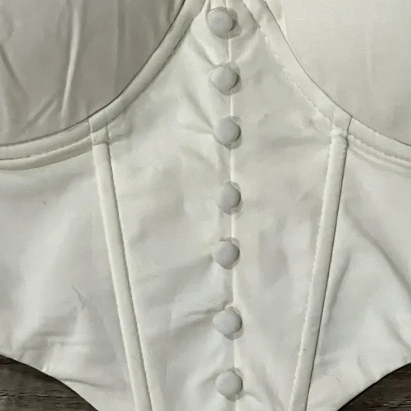 FINAL PRICE Oh Polly Cream Bustier with Ruffle Detail - Picture 2 of 7